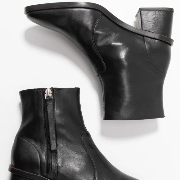 NWOT* TOPSHOP Margot Point Toe Leather Boots Size 9.5 - Picture 8 of 16